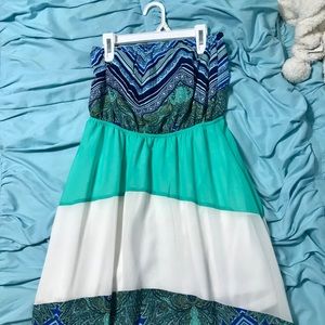 Strapless maxi dress